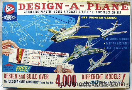 Pyro Design-A-Plane  - Makes 4104 Different Jets, 360-398 plastic model kit